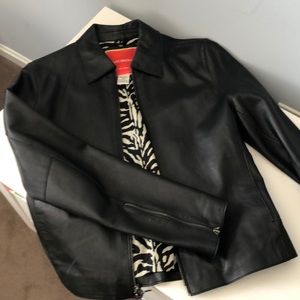 Isaac Mizrahi Lined leather Jacket